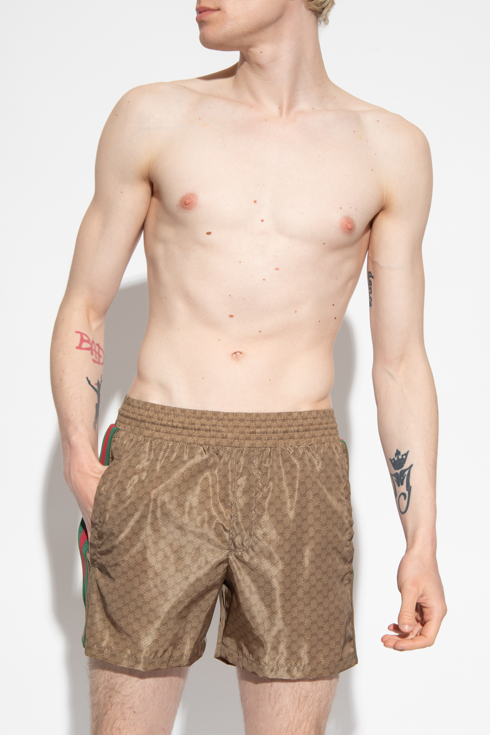 Gucci monogram swim shorts sale